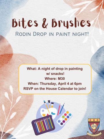 Drop in Paint Night on April 4th